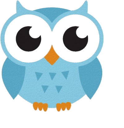 Cute Postage Stamp Featuring A Little Blue Cartoon - Cartoon Owls With Big Eyes - Free Transparent PNG Clipart Images Download. - Owl Transparent PNG Free Download