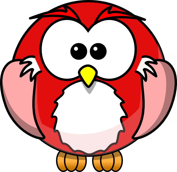 Red Clipart Owls - Cartoon Owl - Free Transparent PNG Clipart Images Download. - Owl Transparent PNG Free Download