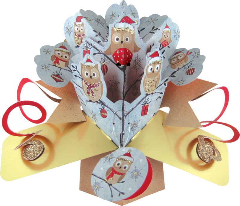 Christmas Pop Up Card With Festive Owls - Free Transparent PNG Clipart Images Download. - Owl Transparent PNG Free Download