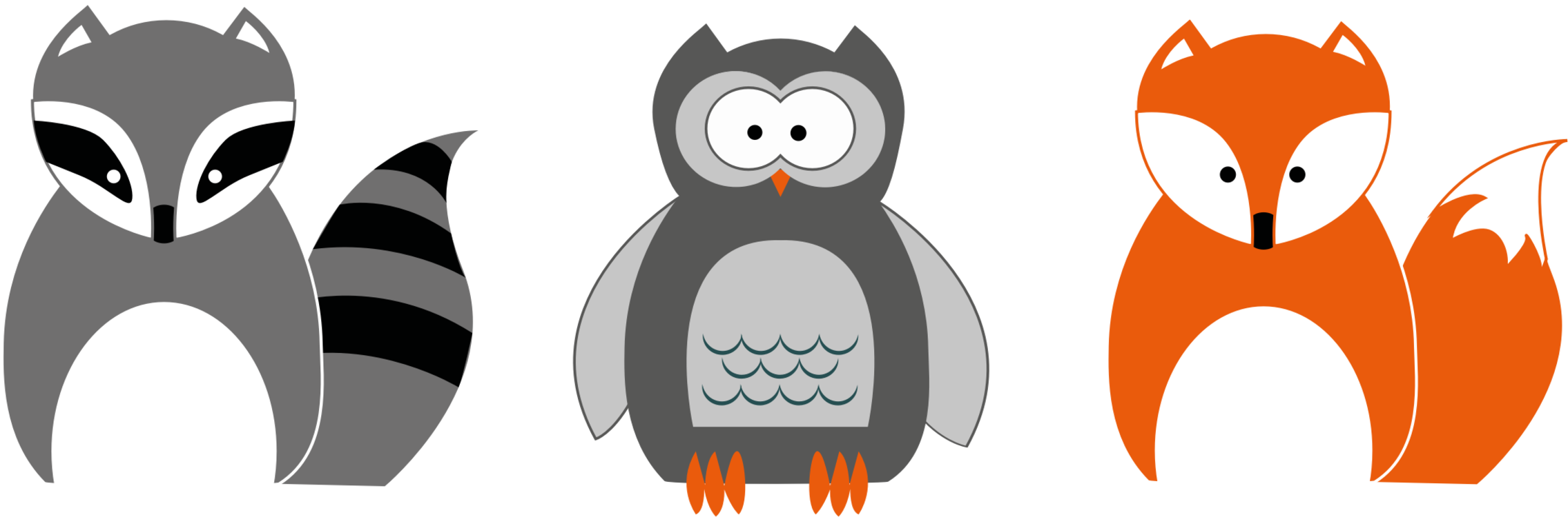 All Photo Png Clipart - Raccoon, Owl And Fox Trio Note Cards - Free Transparent PNG Clipart Images Download. - Transparent PNG Free Download