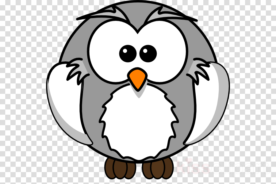 Download Grey Cartoon Owl Clipart Tawny Owl Clip Art - Owl On Book Shower Curtain - Free Transparent PNG Clipart Images Download. - Transparent PNG Free Download