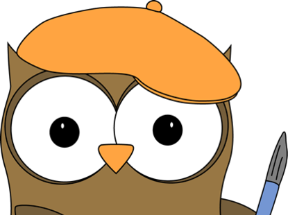 Owl French Artist Painter Clip Art Image Owl Wearing - Owls Painting Clip Art - Free Transparent PNG Clipart Images Download. - Transparent PNG Free Download