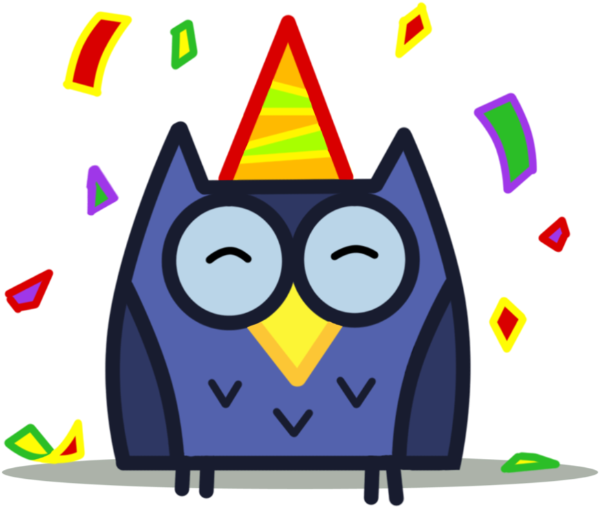 Party Owl - Free Transparent PNG Clipart Images Download. - Transparent PNG Free Download