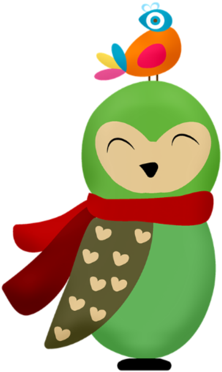 Winter Reading Birds - Cute Christmas Owl - Free Transparent PNG Clipart Images Download. - Transparent PNG Free Download