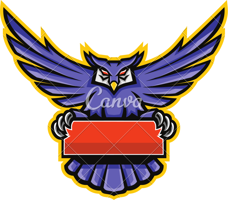 Great Horned Owl Banner Mascot - Great Horned Owl Mascot - Free Transparent PNG Clipart Images Download. - Owl Transparent PNG Free Download