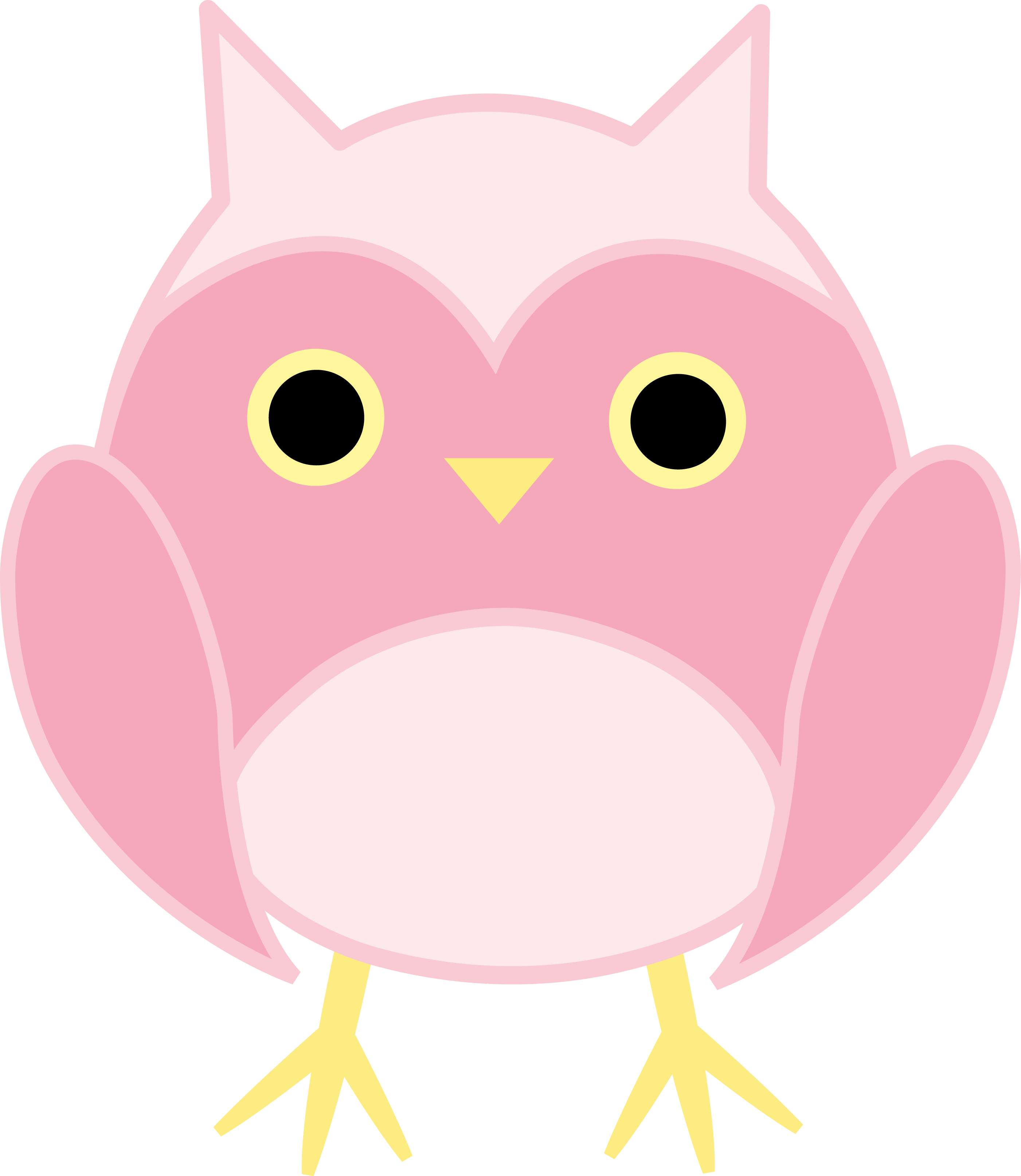 Cute Pink Owl - Clip Art - Free Transparent PNG Clipart Images Download. - Transparent PNG Free Download