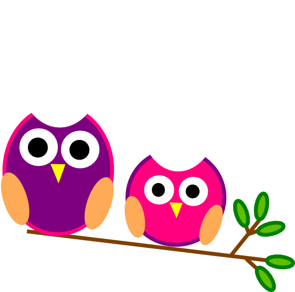 Cute Pink And Purple Owls Clip Art At Clker - Editable Classroom Door Signs - Free Transparent PNG Clipart Images Download. - Transparent PNG Free Download