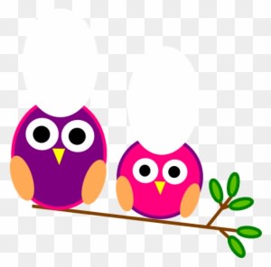 Cute Pink And Purple Owls Clip Art At Clker - Editable Classroom Door Signs - Free Transparent PNG Clipart Images Download. - Owl Transparent PNG Free Download