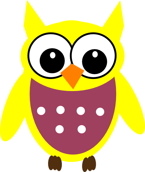 Yellow Owl Clip Art At Clker - Cute Drawings Uil - Free Transparent PNG Clipart Images Download. - Owl Transparent PNG Free Download