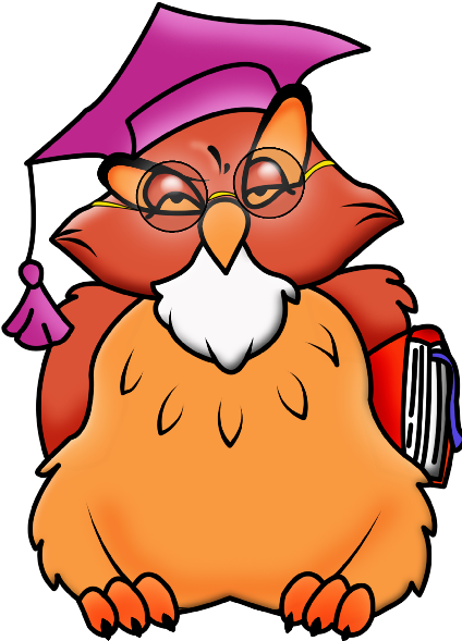 Owl Teacher Cartoon Characters - Татьянин День День Студента - Free Transparent PNG Clipart Images Download. - Owl Transparent PNG Free Download