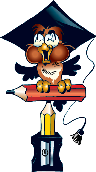 Owl Teacher Cartoon Characters - Causative Use Of Have - Free Transparent PNG Clipart Images Download. - Owl Transparent PNG Free Download