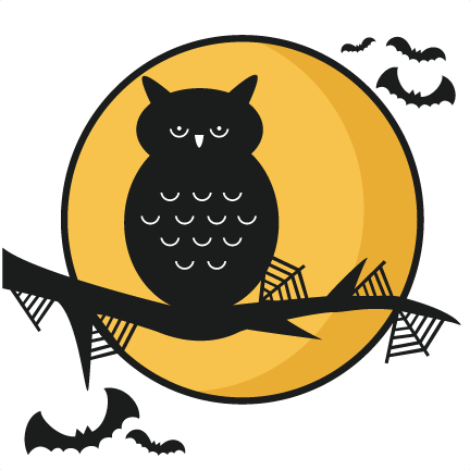 Halloween Owl Scene Svg Scrapbook Title Svg Cutting - Cartoon - Free Transparent PNG Clipart Images Download. - Owl Transparent PNG Free Download