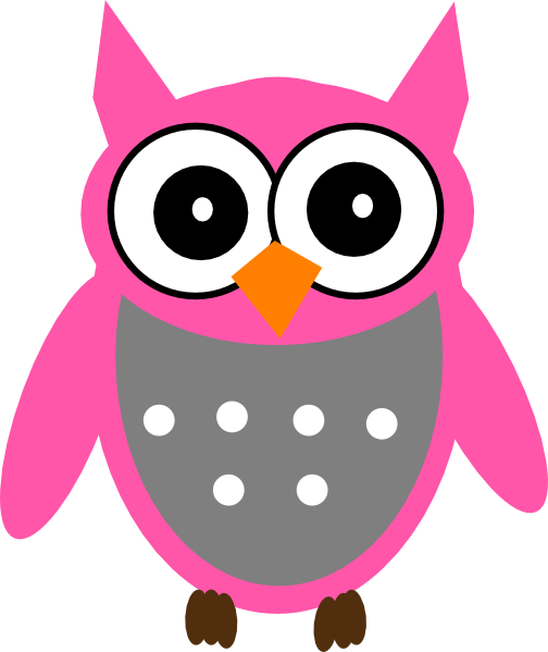 Pink Gray Owl Clip Art At Clker - Cute Cover Photos For Facebook - Free Transparent PNG Clipart Images Download. - Owl Transparent PNG Free Download