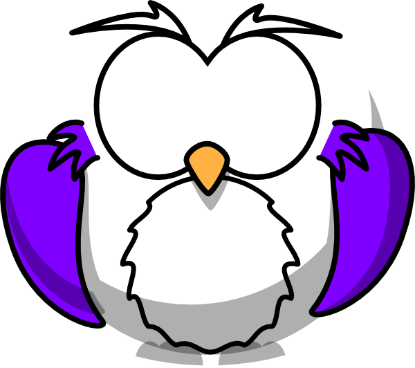 Purple Owl Clip Art At Clker Com Vector Clip Art Online - Easy Wolf Face Drawings - Free Transparent PNG Clipart Images Download. - Owl Transparent PNG Free Download