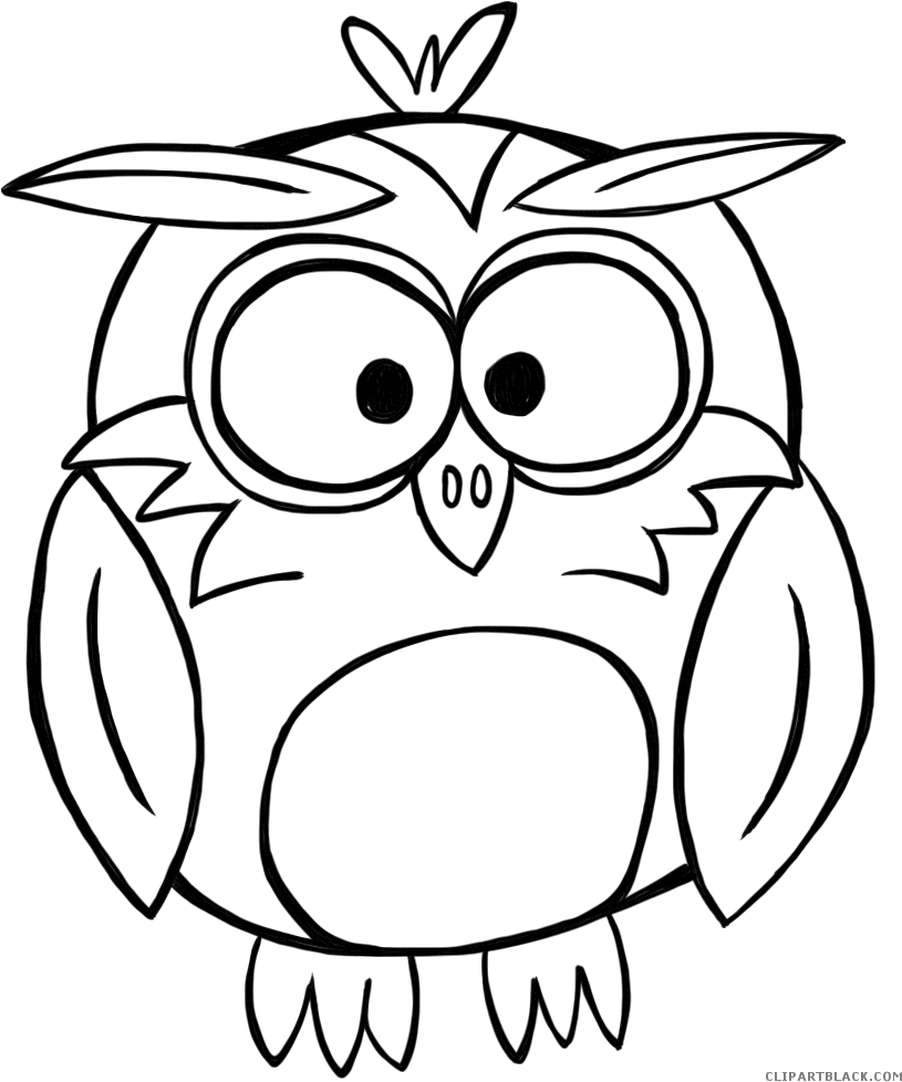 Best Owl Clipart Black And White - Fall Clip Art Black And White - Free Transparent PNG Clipart Images Download. - Owl Transparent PNG Free Download