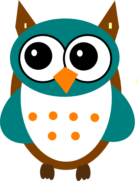 Blue Owl Clip Art At Clker - Gambar Burung Hantu Kartun - Free Transparent PNG Clipart Images Download. - Owl Transparent PNG Free Download