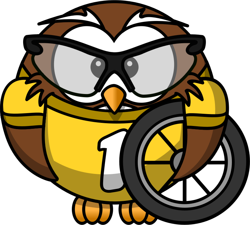 Image For Owl Bike Animal Clip Art - Gufo Ciclista - Free Transparent PNG Clipart Images Download. - Owl Transparent PNG Free Download