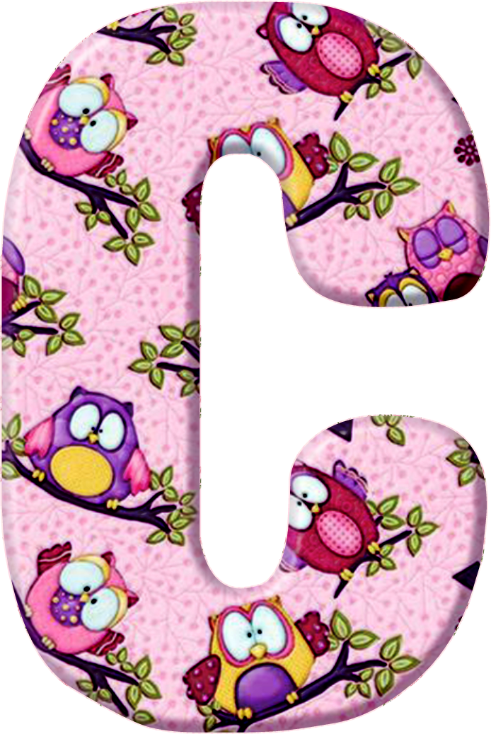 *✿**✿*c *✿**✿*de Alfabeto Decorativo - Alfabeto Decorativo Letras De Alfabeto De Coruja - Free Transparent PNG Clipart Images Download. - Owl Transparent PNG Free Download