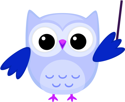 Teacher Owl - Coruja Rosa E Azul - Free Transparent PNG Clipart Images Download. - Owl Transparent PNG Free Download