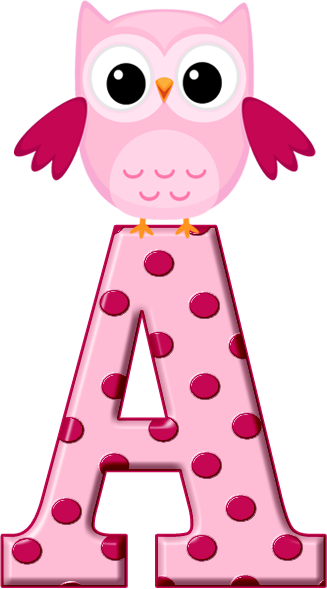 Alphabet, Png, Fondant, Letters, Owls, School, Nice, - Coruja Rosa E Azul - Free Transparent PNG Clipart Images Download. - Owl Transparent PNG Free Download
