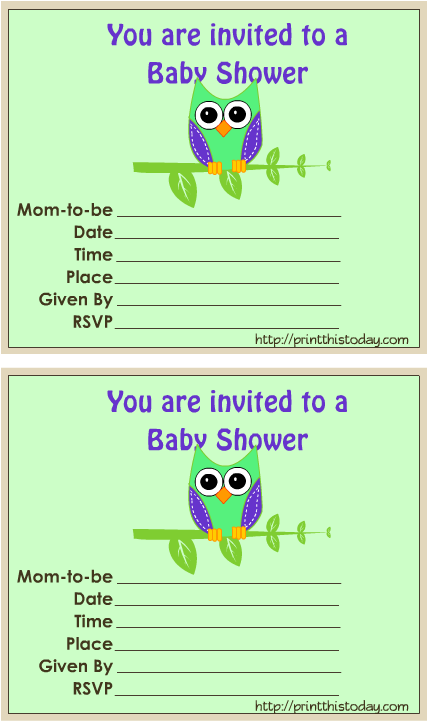 Free Cute Owl Baby Shower Invitations - Cartoon - Free Transparent PNG Clipart Images Download. - Transparent PNG Free Download