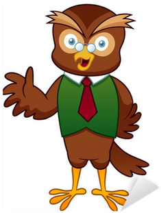 Illustration Of Cartoon Professor Owl Sticker • Pixers® - Illustration - Free Transparent PNG Clipart Images Download. - Transparent PNG Free Download