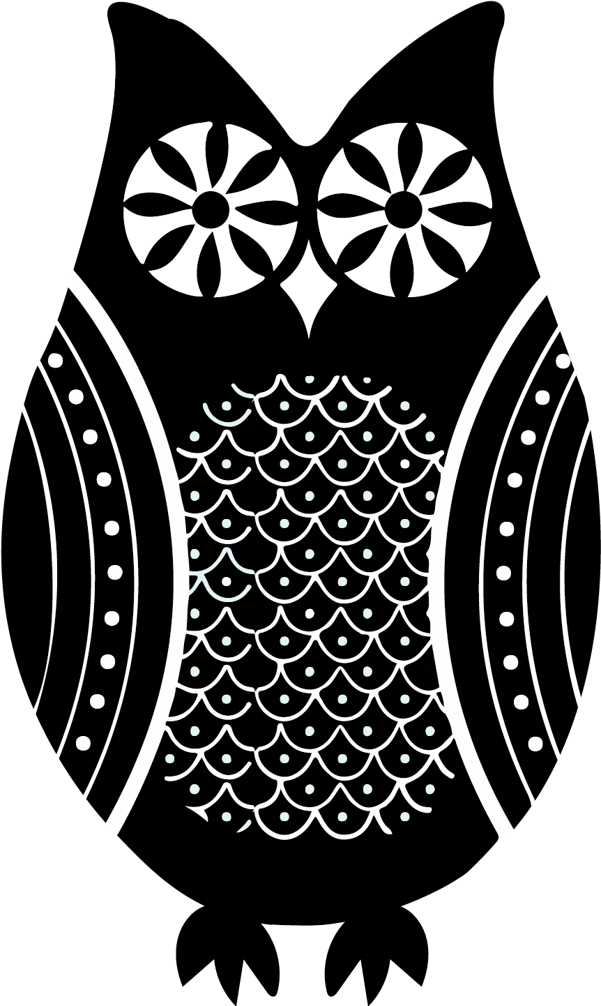 Owl Clipped Mask 01 Owl Clipped Maskb&w - Emblem - Free Transparent PNG Clipart Images Download. - Transparent PNG Free Download