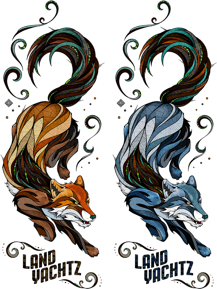 Drawn Owl Landyachtz - Landyachtz Fox Design - Free Transparent PNG Clipart Images Download. - Transparent PNG Free Download