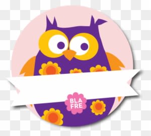 Blafre Sticker Name Tag In Purple Owl - Blafre - Free Transparent PNG Clipart Images Download. - Owl Transparent PNG Free Download