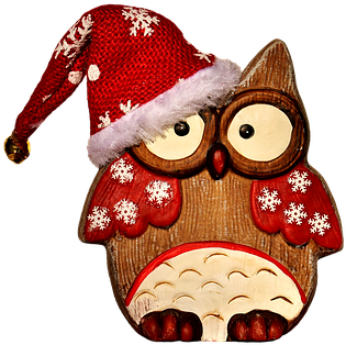 Owl, Figure, Wood, Christmas, Santa Hat - Weihnachts Eule - Free Transparent PNG Clipart Images Download. - Transparent PNG Free Download