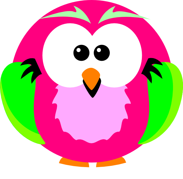 How To Set Use Pink And Green Owl Clipart - Green And Pink Owl Transparent PNG - 600x586 - Free Download on - Owl Transparent PNG Free Download