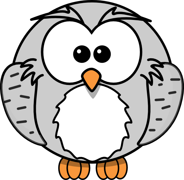 Gray Owl Cartoon Clip Art At Clker - Cartoon Owl Transparent PNG - 600x587 - Free Download on - Owl Transparent PNG Free Download