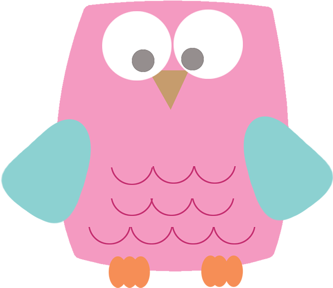 Owl Drawing Jpeg, Pink Square Owl Clipart Png - Cute Shape Clipart Png Transparent PNG - 679x709 - Free Download on - Owl Transparent PNG Free Download