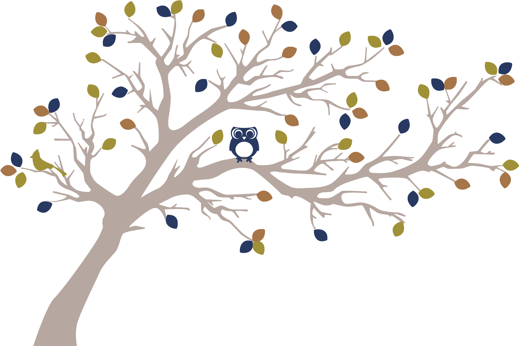 Woodland Tree With Owl - Wall Art Png Transparent Transparent PNG - 1875x1875 - Free Download on - Owl Transparent PNG Free Download