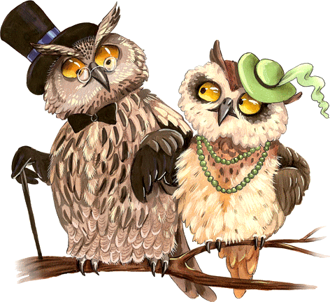 Posh Owl Couple - Sweethome Mrs And Mr Owls Cross Stitch Kits,egypt Cotton,14ct, Transparent PNG - 472x432 - Free Download on - Owl Transparent PNG Free Download