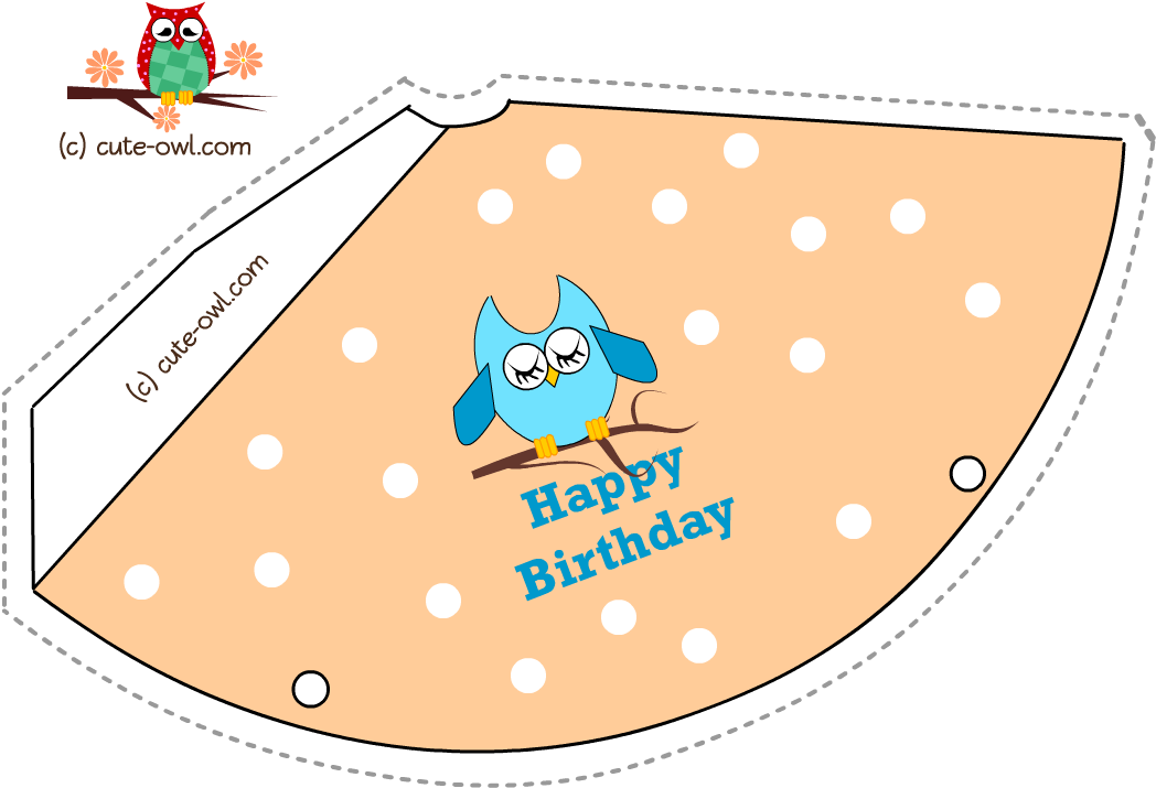 Pink Owl And Polka Dots Birthday Party Hat Printable - World's Best Builder Happy Birthday Card Transparent PNG - 1100x800 - Free Download on - Owl Transparent PNG Free Download