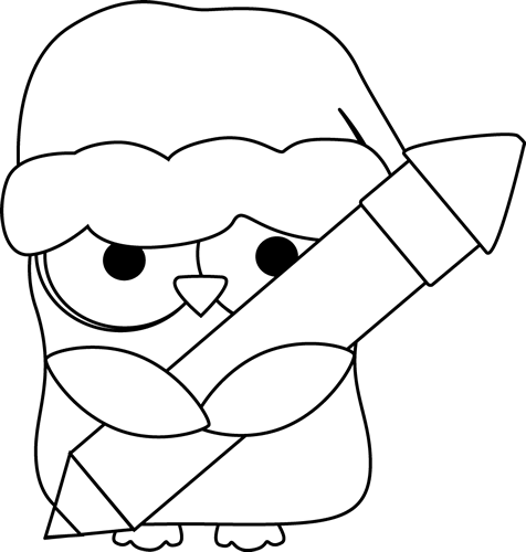 Black And White Black And White Christmas Owl Holding - Clip Art Transparent PNG - 476x500 - Free Download on - Owl Transparent PNG Free Download