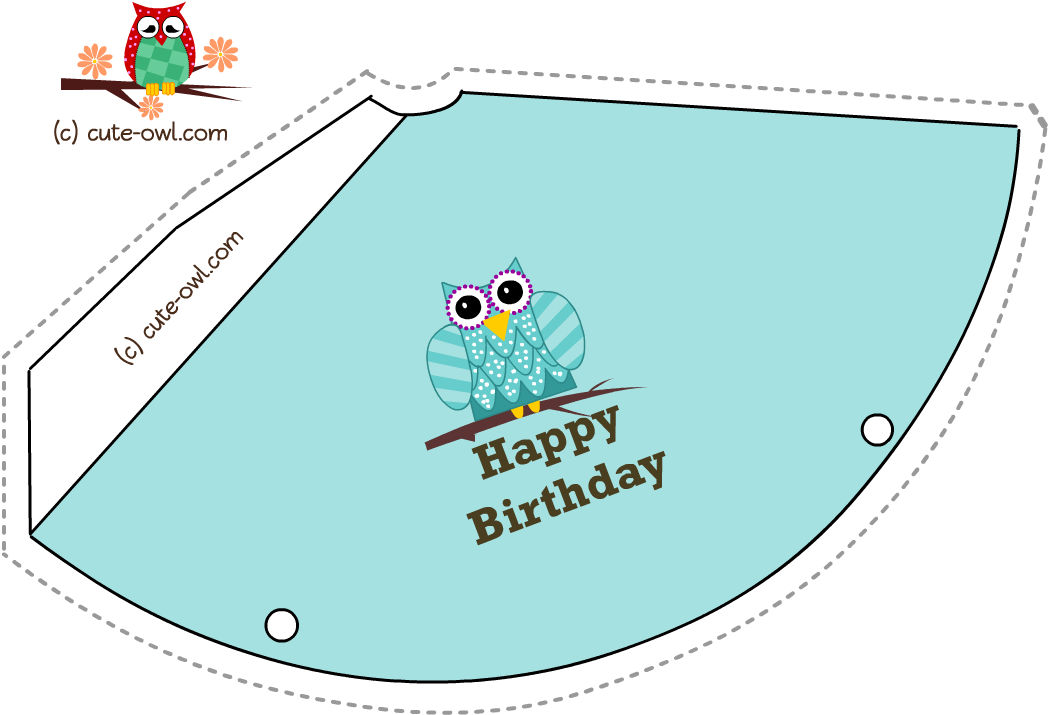 Free Printable Cute Owl Birthday Party Hats - Party Hat Transparent PNG - 1100x800 - Free Download on - Owl Transparent PNG Free Download