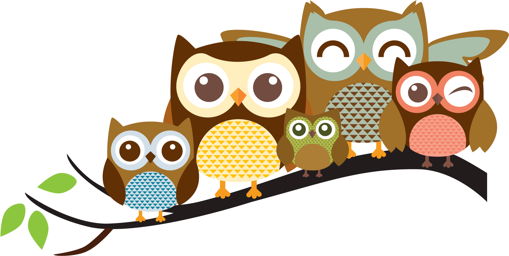 Clip Art Transparent Stock Cute Owl Family Clipart - Owl Family Clipart, HD Png Download - Owl Transparent PNG Free Download