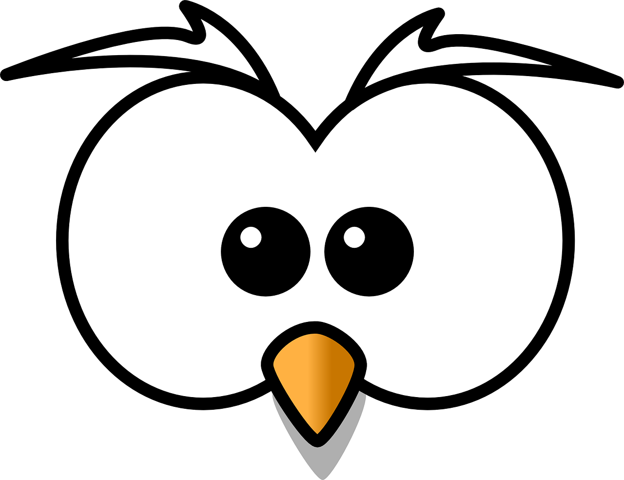 Owl Eyes Clipart Black And White, HD Png Download - Owl Transparent PNG Free Download