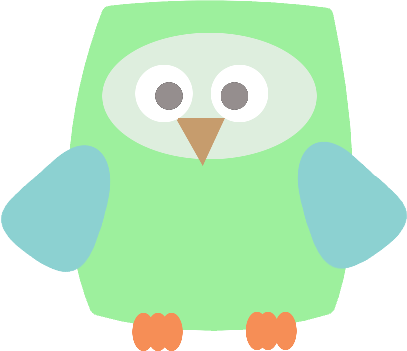 Square Green Owl Clip Art - Owl, HD Png Download - Owl Transparent PNG Free Download
