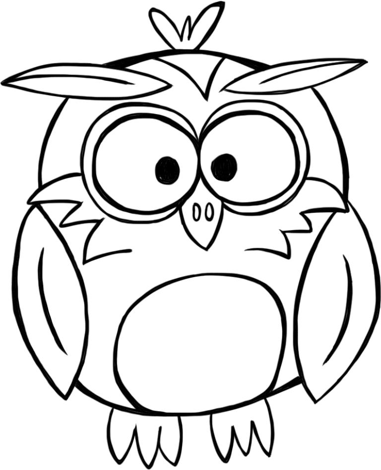 Clip Freeuse Huge Freebie Download For Cute Owl- - Clip Art Owl Cute Black And White, HD Png Download - Owl Transparent PNG Free Download