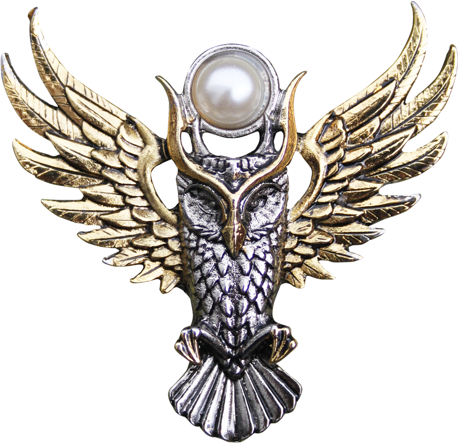 Owl Of Athena For Magickal Wisdom Brooch By Briar - Athena Owl, HD Png Download - Owl Transparent PNG Free Download