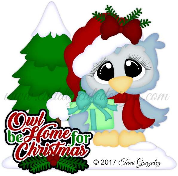 Clipart Owl Merry Christmas - Merry Christmas Owls Clipart, HD Png Download - Owl Transparent PNG Free Download