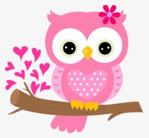 Pink Owl Lovely Hq Image Free Png Clipart - Buhos Para Baby Shower, Transparent - Transparent PNG Free Download