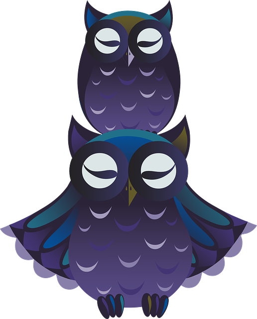 Owls, Birds, Blue, Purple, Violet, Two, Mom, Baby - นก ฮูก ไม่มี พื้น หลัง, HD Png Download - Owl Transparent PNG Free Download