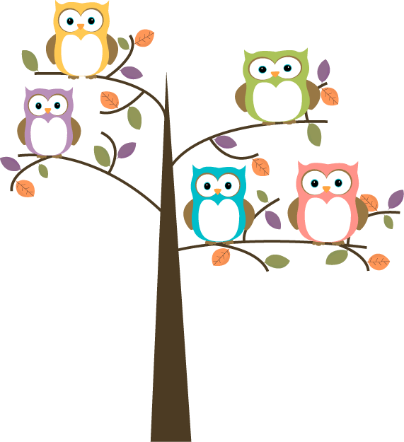Cute Spring Clipart - Owls On A Tree, HD Png Download - Owl Transparent PNG Free Download