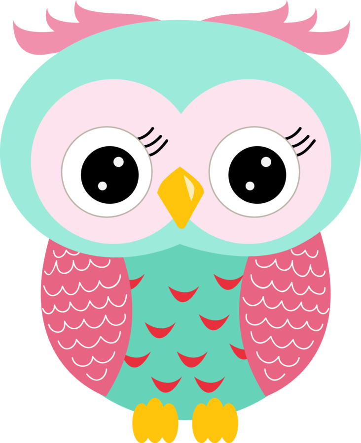 Coruja Rosa E Azul - Cartoon Cute Owl Clipart, HD Png Download - Owl Transparent PNG Free Download