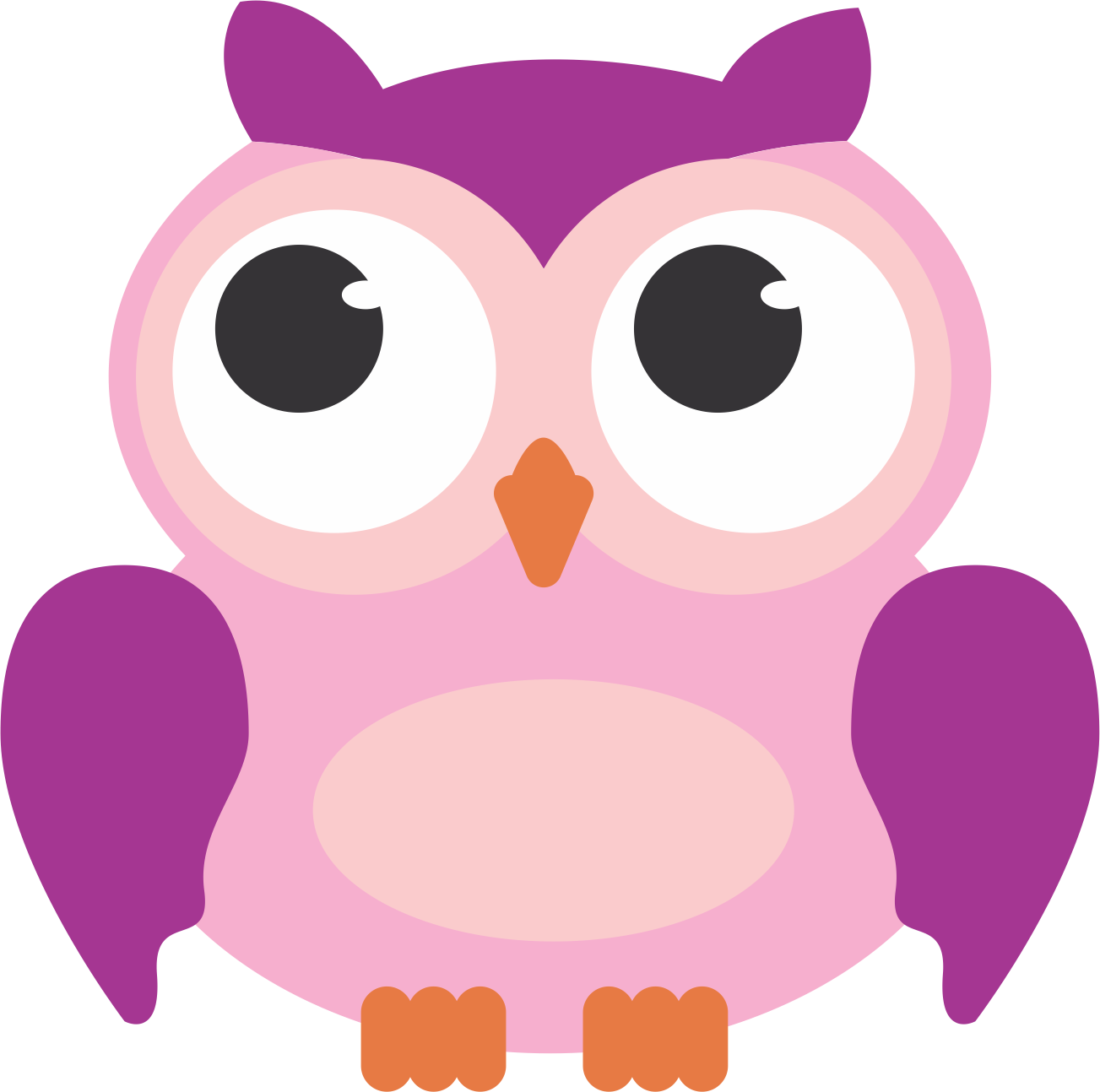 Pink Purple Owl Cartoon, HD Png Download - Owl Transparent PNG Free Download