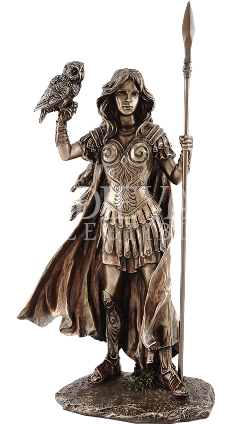 Athena Statue With Owl, HD Png Download - Owl Transparent PNG Free Download